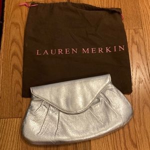 Lauren merkin silver bag